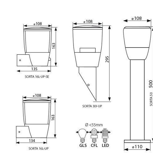 Світильник вуличний SORTA 16L-UP-SE (25681), Kanlux - Зображення 25681--.jpg
