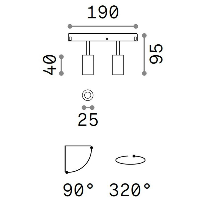 Трековый светильник EGO TRACK DOUBLE 05W 3000K (257624), IDEAL LUX - Зображення 257624--.jpg
