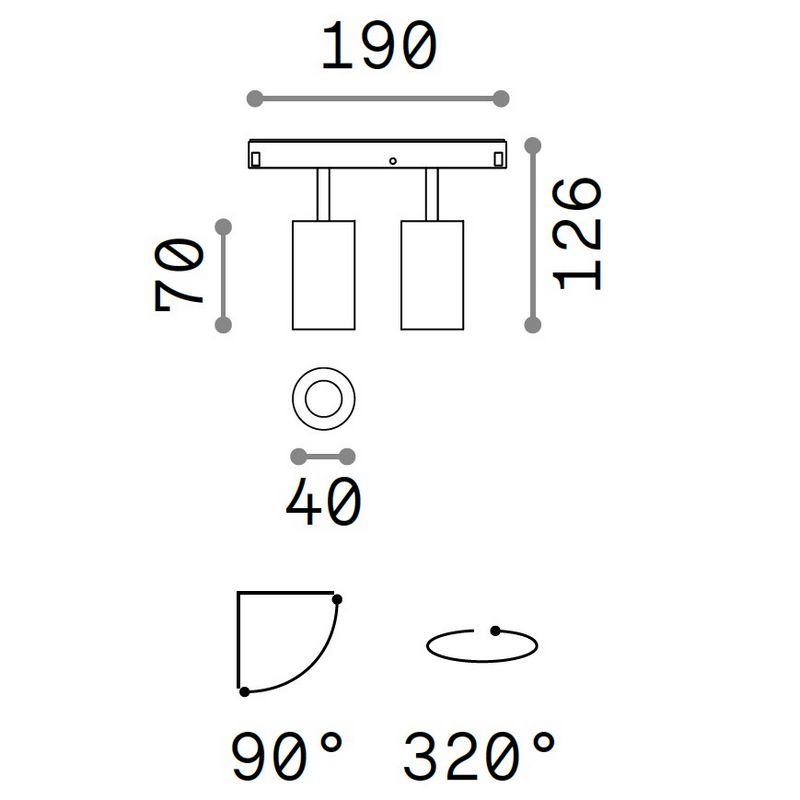 Трековий світильник EGO TRACK DOUBLE 16W 3000K (257648), IDEAL LUX - Зображення 257648-.jpg