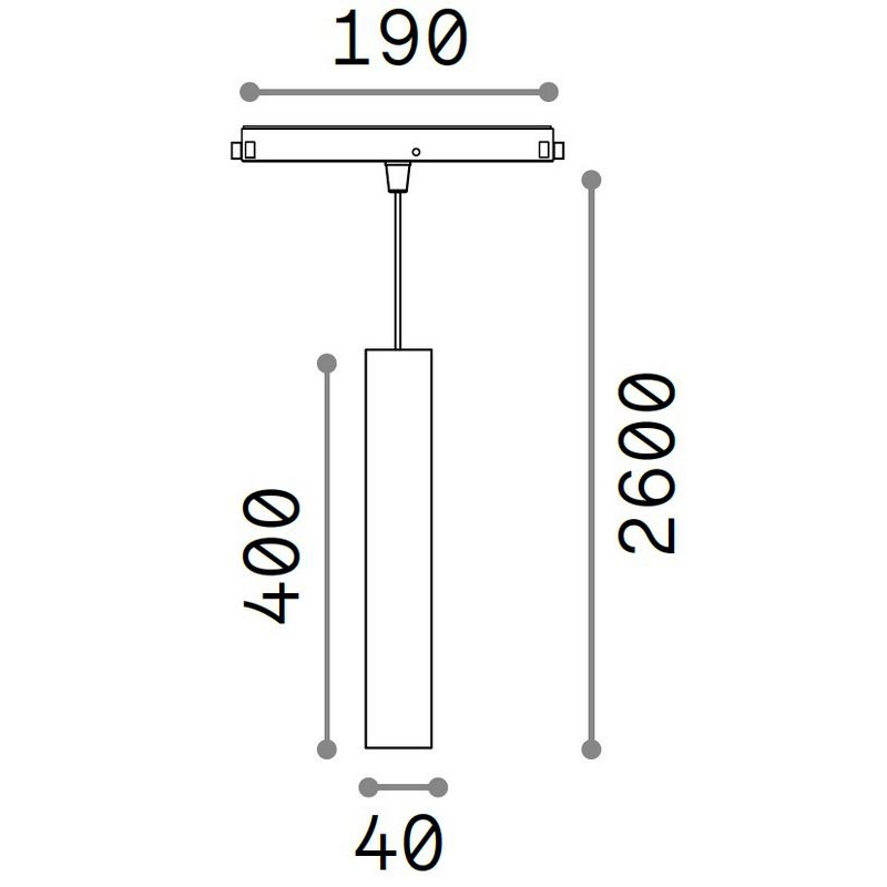 Трековий світильник EGO PENDANT TUBE 12W 3000K (257747), IDEAL LUX - Зображення 257747--.jpg