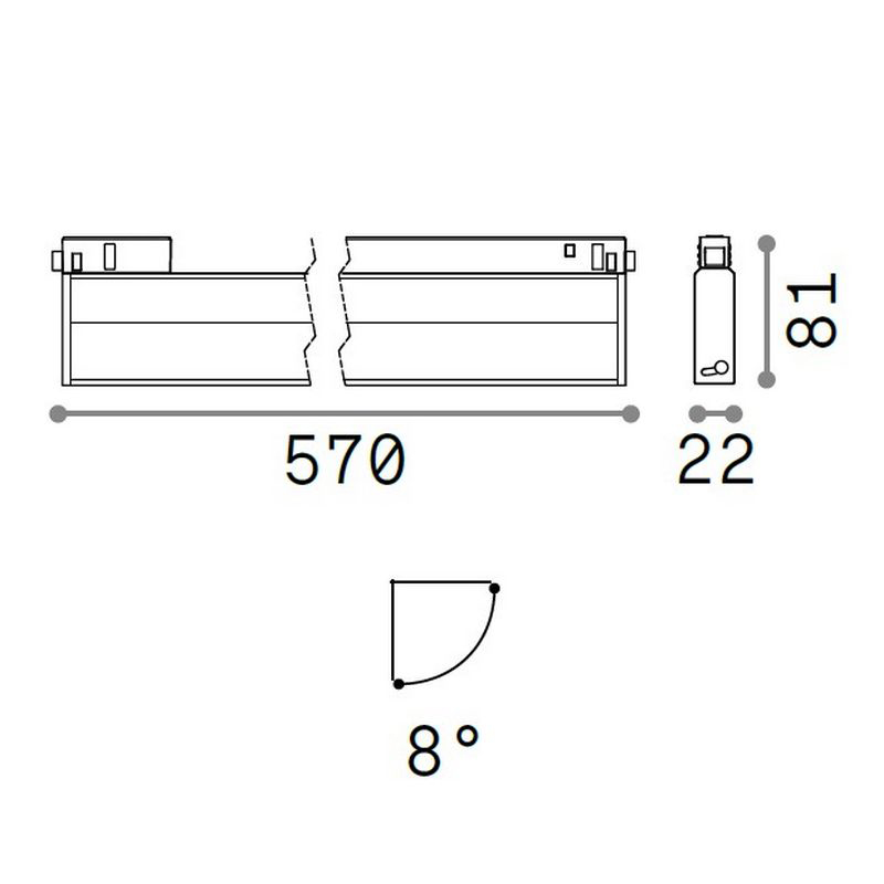 Трековий світильник EGO WALL WASHER 13W 3000K (257822), IDEAL LUX - Зображення 257822--.jpg