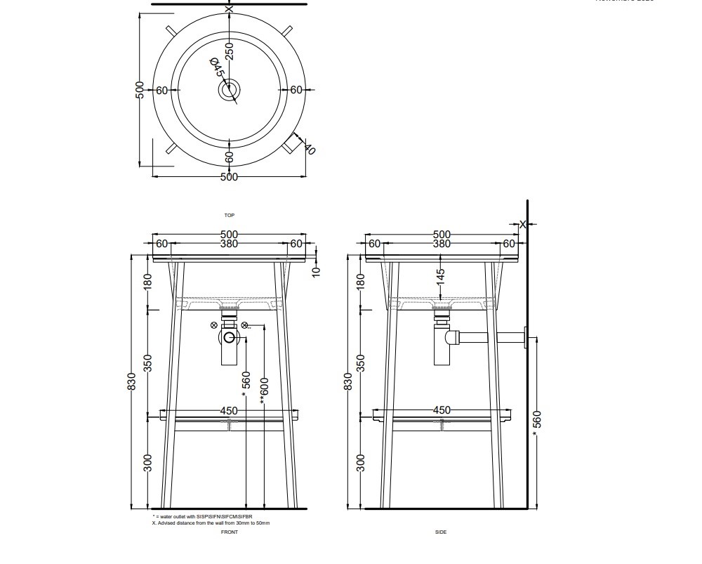 Умивальник Catino Tondo 50 Polvere CALATPL CIELO - Зображення 258018-75e0e.jpg