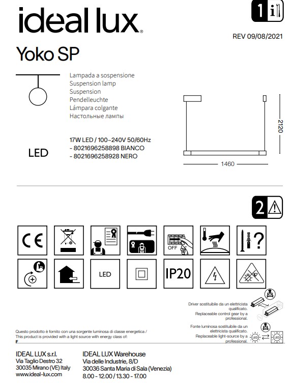 Люстра YOKO SP NERO (258928), IDEAL LUX - Зображення 258928--.jpg