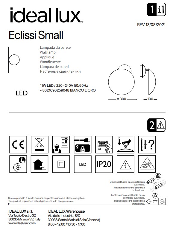 Світильник ECLISSI SMALL (259048), IDEAL LUX - Зображення 259048--.jpg