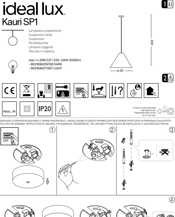 Люстра KAURI SP1 DARK (259130), IDEAL LUX - Зображення 259130--.jpg