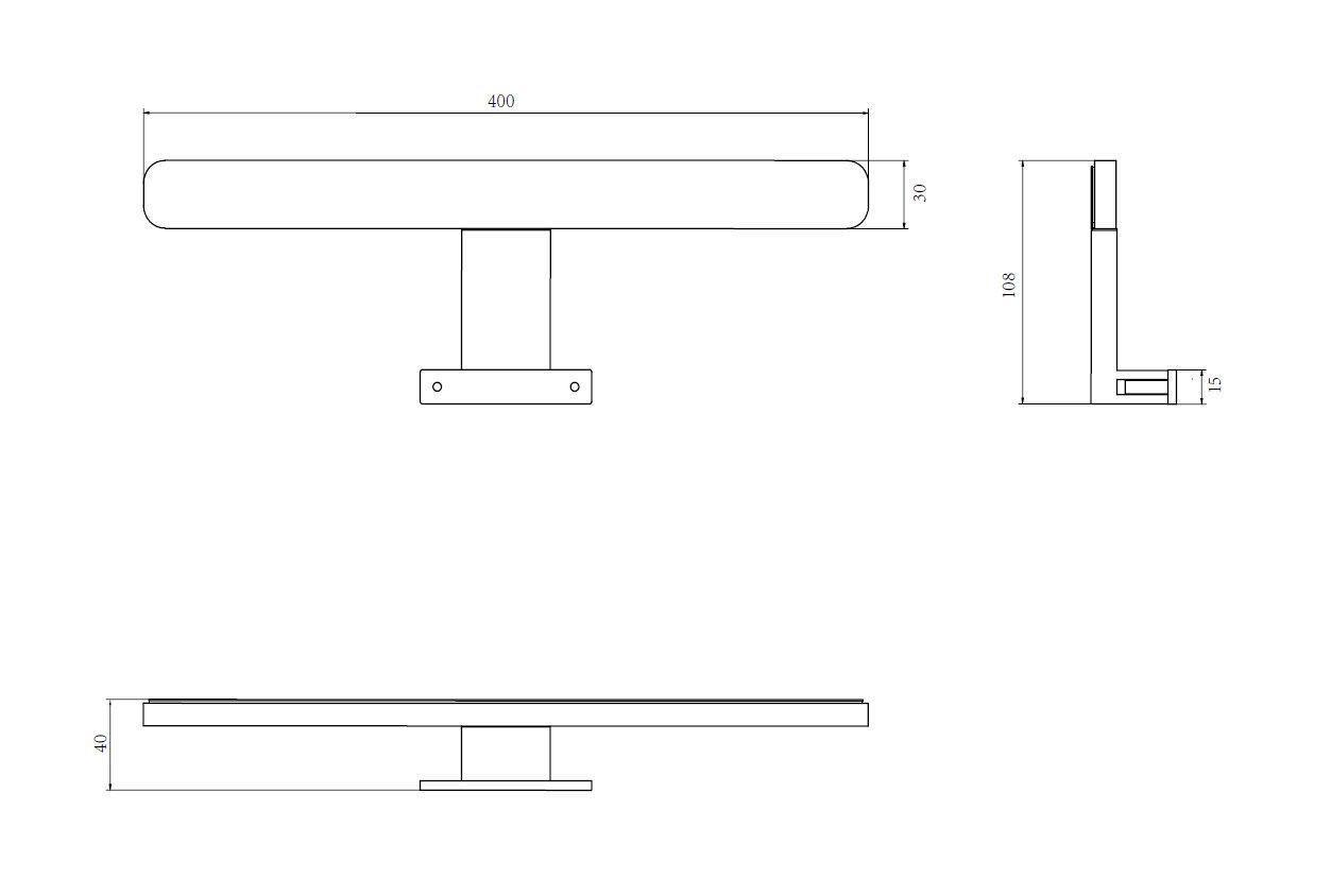Підсвітка LED Alpha Lux 40 см 7W хром, Аква Родос - Зображення 259414-449fd.jpg