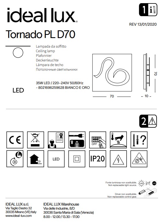Світильник TORNADO AP D70 (259628), IDEAL LUX - Зображення 259628--.jpg