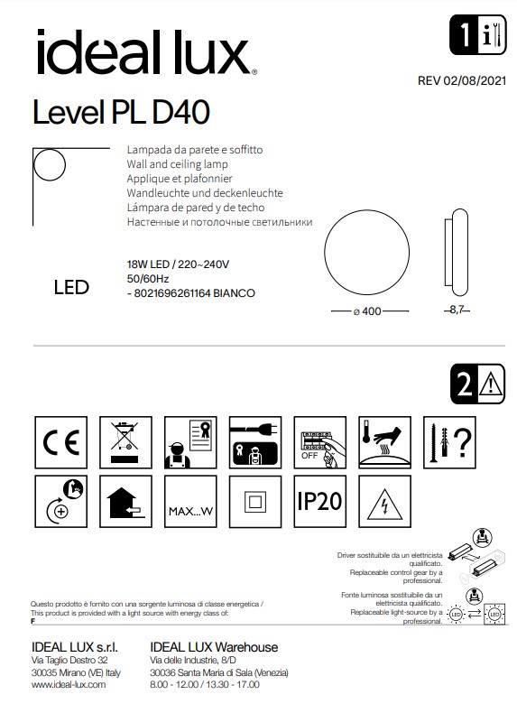 Світильник LEVEL PL D40 (261164), IDEAL LUX - Зображення 261164--.jpg