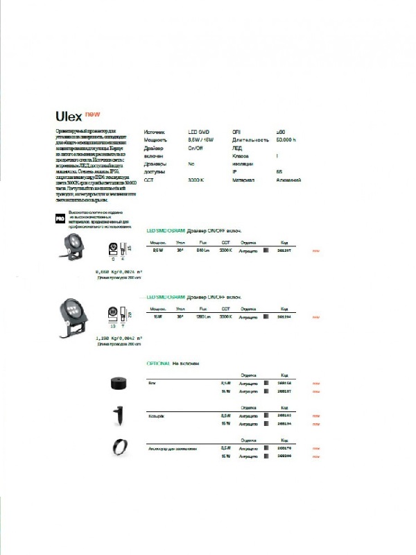 Світильник вуличний ULEX 15W SOURCE (261294), IDEAL LUX - Зображення 261294--.jpg