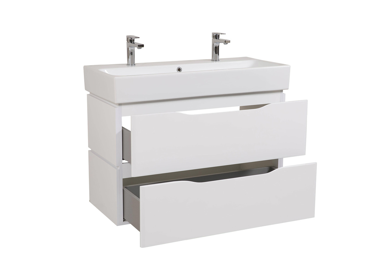 Шафка з умивальником підвісна Венеція Біла Пінто 100, Аква Родос - Зображення 264614-e56f9.jpg