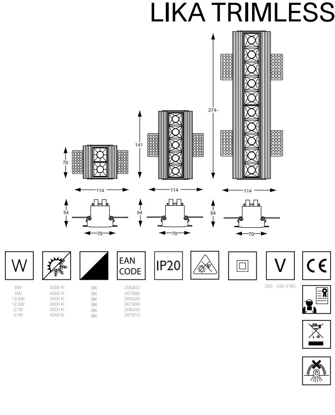 Точковий світильник LIKA 12,5W 4000K TRIMLESS (267906), IDEAL LUX - Зображення 267906--.jpg