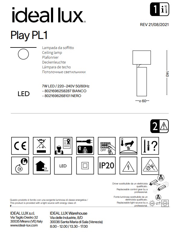 Спот PLAY PL1 BK (268101), IDEAL LUX - Зображення 268101--.jpg