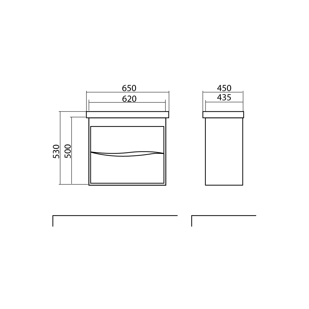 Шафка з умивальником підвісна Альфа Frame 65, Аква Родос - Зображення 268781-7d150.jpg