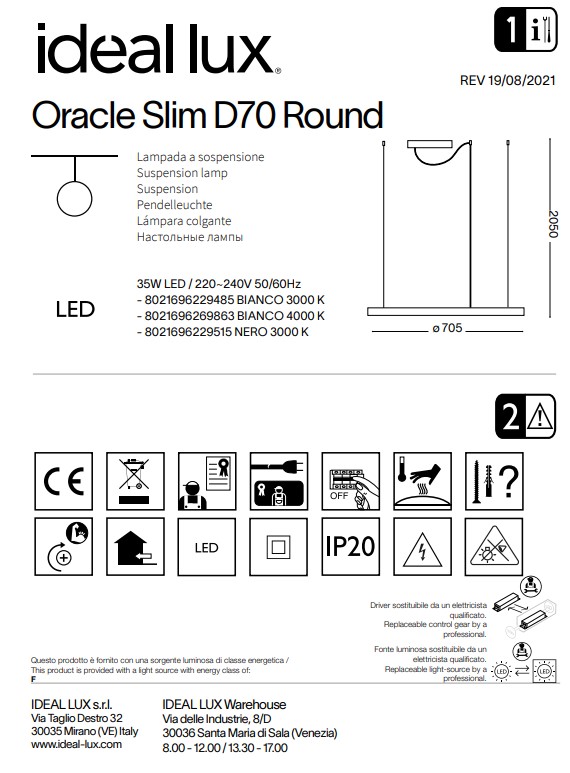 Люстра ORACLE SLIM D70 ROUND WH 4000K (269863), IDEAL LUX - Зображення 269863--.jpg
