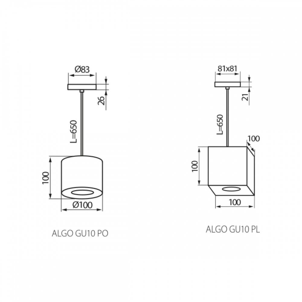 Люстра  ALGO GU10 PO-B (27039), Kanlux - Зображення 27039-.jpg