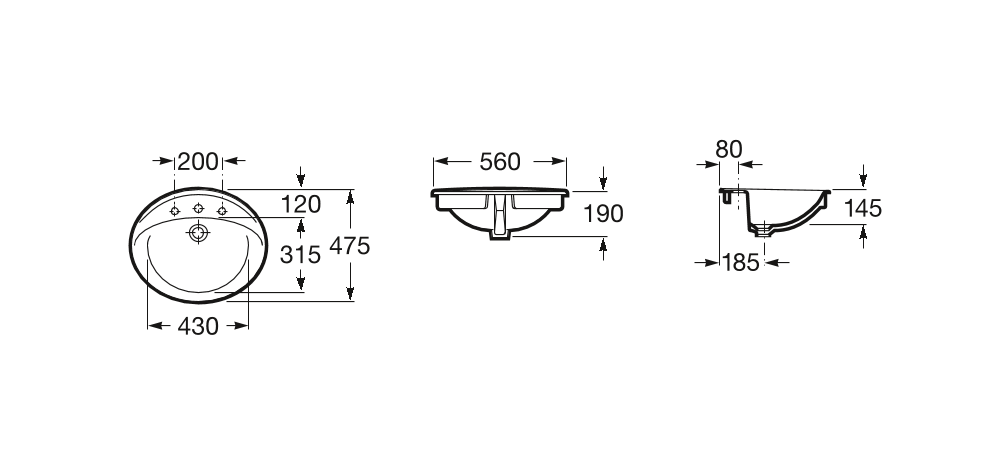 Умывальник Aloa 560x475 (А327865000), Roca - Зображення 271b5-aloa-56x47-4-a327865000-v.png