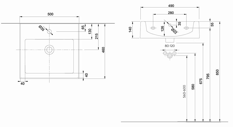Умивальник 50 TWINS (L51150000) KOLO - Зображення 274436-35065.jpg