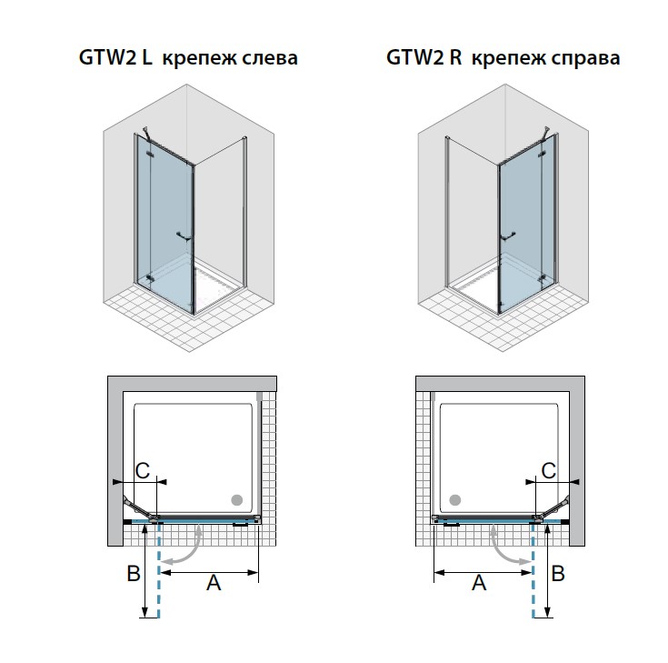 Душові двері одноелементні Gallery 3000 GTW2 R 900, Duka - Зображення 275651-95db9.jpg