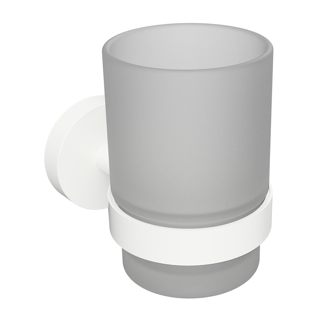 Стакан с держателем White (104110014), Bemeta - Зображення 278641-7ba3f.jpg