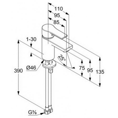 Смеситель для умывальника 75 DN 15 Zenta SL (482620565), Kludi - Зображення 284169-712b3.jpeg