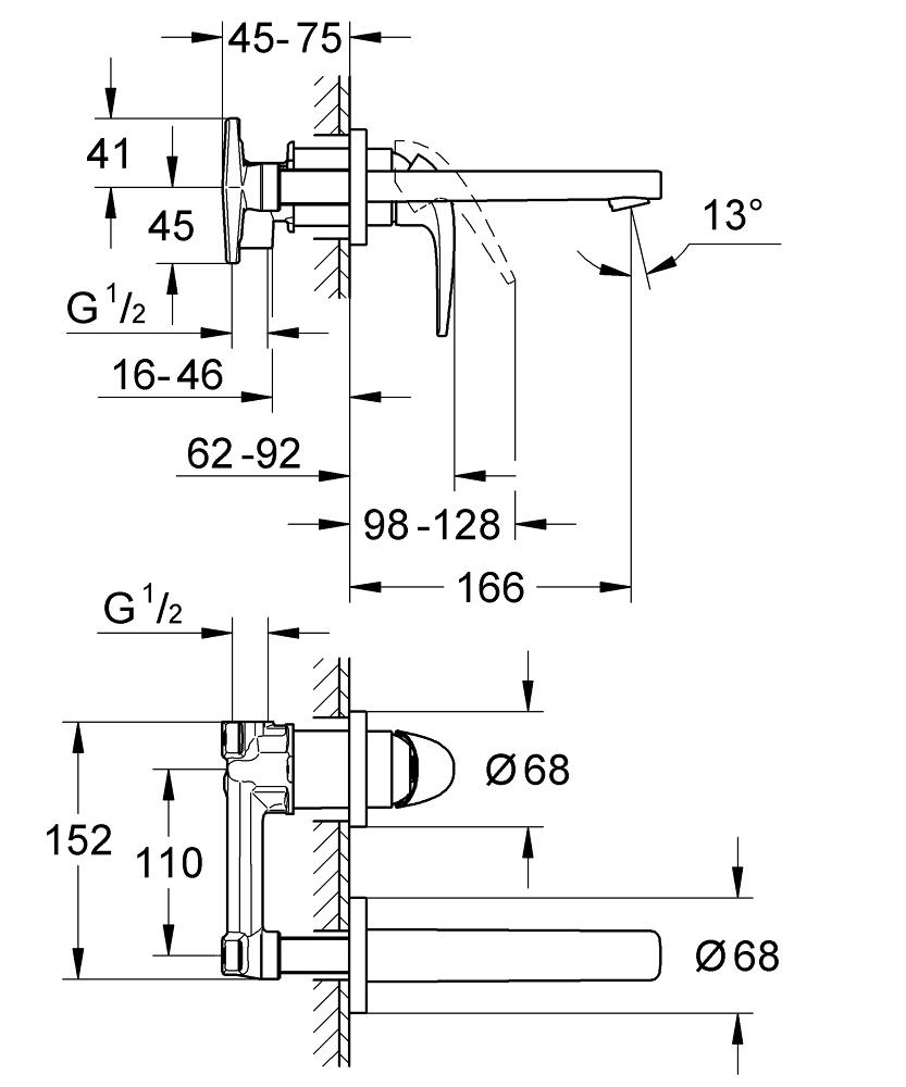 Змішувач для умивальника BauCurve S-Size 20288000 Grohe - Зображення 28471465-b96a3.jpg