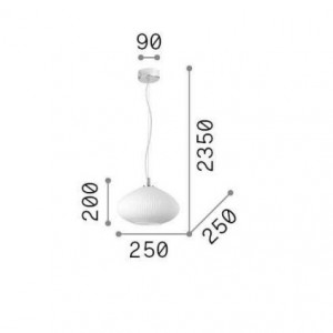 Люстра PLISSE' SP1 D25 OTTONE SATINATO (285177), IDEAL LUX - Зображення 285177--.jpg