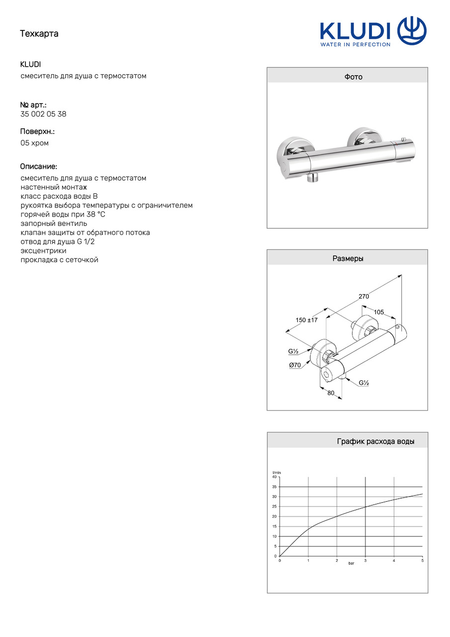 Змішувач для душу Basic (350020538), Kludi - Зображення 287079-aa28b.jpg