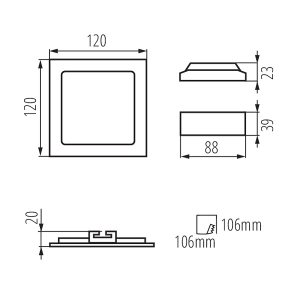 Точковий світильник KATRO V2LED 6W-NW-W (28946), Kanlux - Зображення 28946--.jpg
