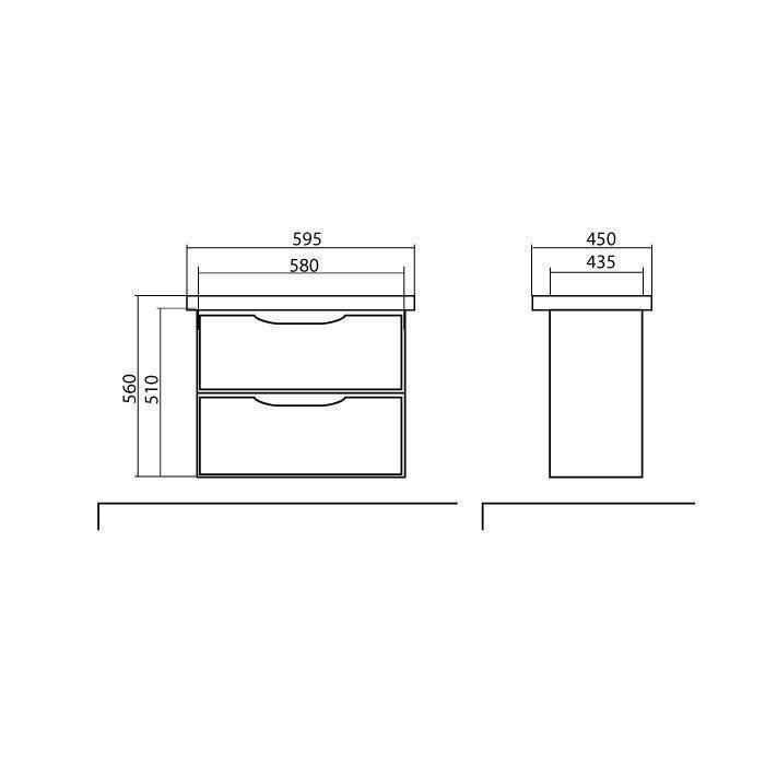 Шкафчик с умывальником подвесной Венеция Белая Frame 60, Аква Родос - Зображення 289974-9c819.jpg