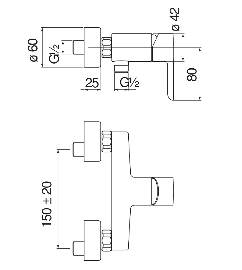Змішувач для душу ABC (AB87130CR), Nobili - Зображення 290484-12bf1.jpg