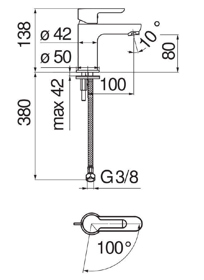 Змішувач для умивальника ABC (ABE87118-2CR), Nobili - Зображення 290489-3bd08.jpg
