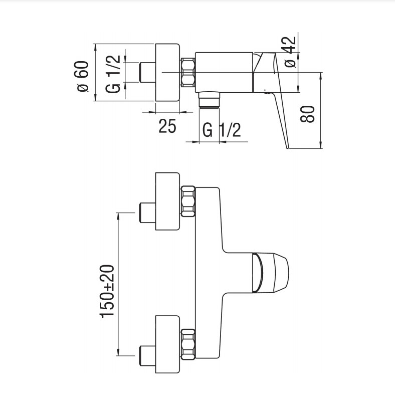 Змішувач для душу Blues (BS101130CR), Nobili - Зображення 290519-e09b8.jpg