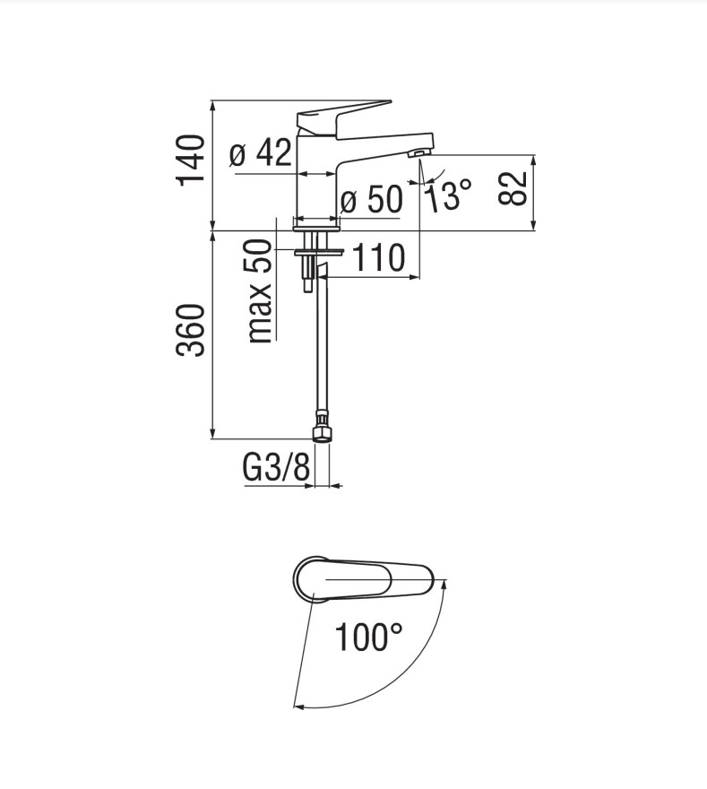 Змішувач для умивальника Blues (BSE101118-3CR), Nobili - Зображення 290524-6f01f.jpg