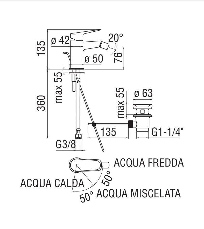 Змішувач для біде Blues (BSE101119-1CR), Nobili - Зображення 290529-a45dc.jpg