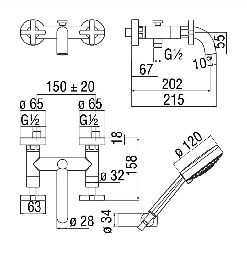 Смеситель для ванны LIRA (LR116210CR), Nobili - Зображення 290549-ed65a.jpg