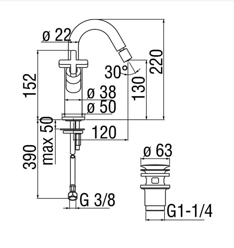 Змішувач для біде LIRA (LR116219-2CR), Nobili - Зображення 290559-f8d77.jpg