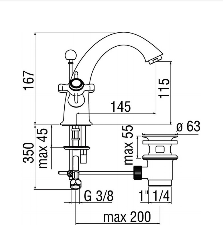 Смеситель для умывальника RITZ (RI49118-6CR), Nobili - Зображення 290569-afad3.jpg