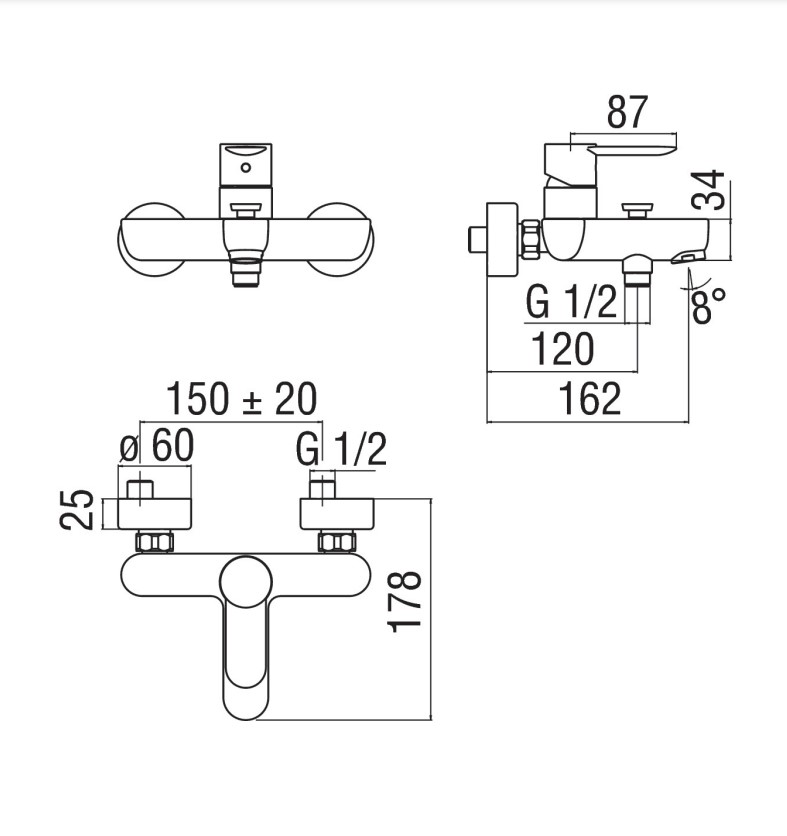 Смеситель для ванны SAND (SA99110-1CR), Nobili - Зображення 290574-590fa.jpg