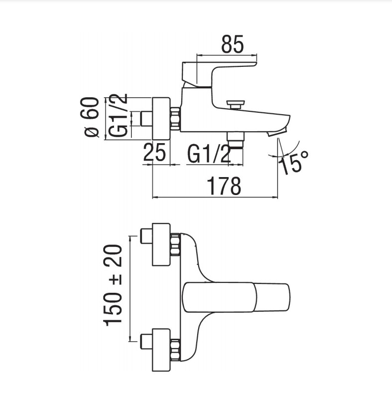 Змішувач для ванни Acquaviva (VV103110-1CR), Nobili - Зображення 290609-d67c6.jpg