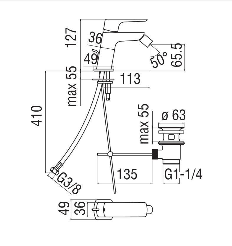 Змішувач для біде Acquaviva (VV103119-1CR), Nobili - Зображення 290624-6e689.jpg