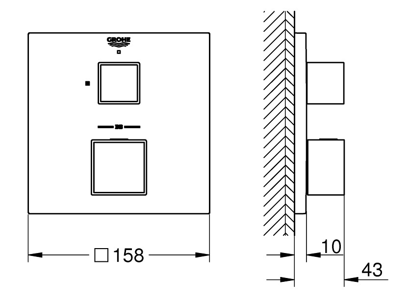 Змішувач Grohtherm Cube 24153000 Grohe - Зображення 29488170-8f54b.jpg