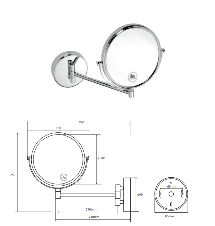 Дзеркало косметичне (112201522), Bemeta - Зображення 295574-f002c.jpg