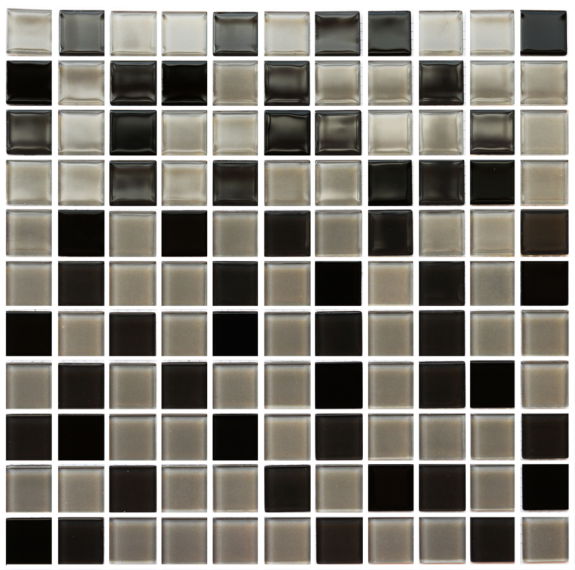 Мозаїка GM 4008 С3 Black-Gray M-Gray W 300x300x4 Котто Кераміка - Зображення