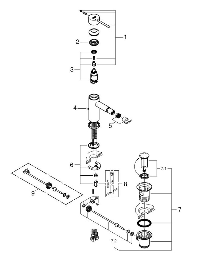 Змішувач для біде Essence New (32935001), Grohe - Зображення 2f8ca-3293-1.jpg