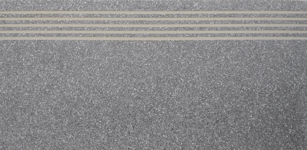 Ступень прямая Milton Dark Grey Steptread 298×598x8 Cersanit - Зображення