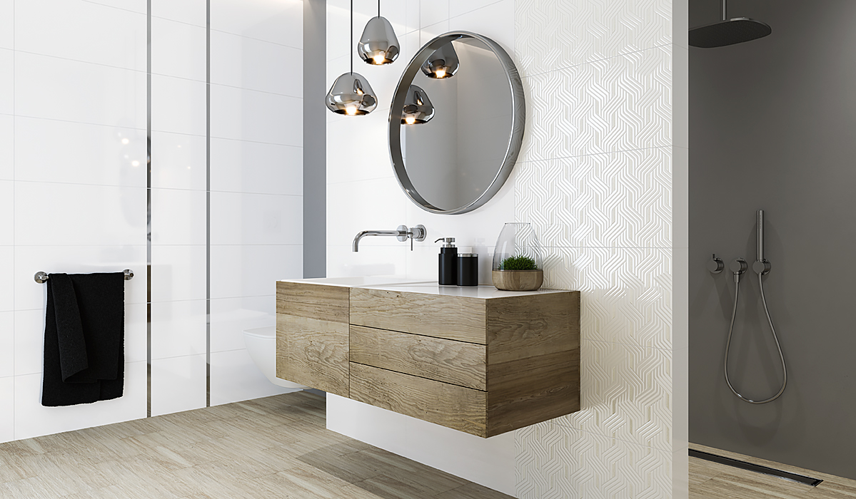 Декор Synergy Bianco Inserto 300x600x9 Paradyz - Зображення 305049-a030d.jpg