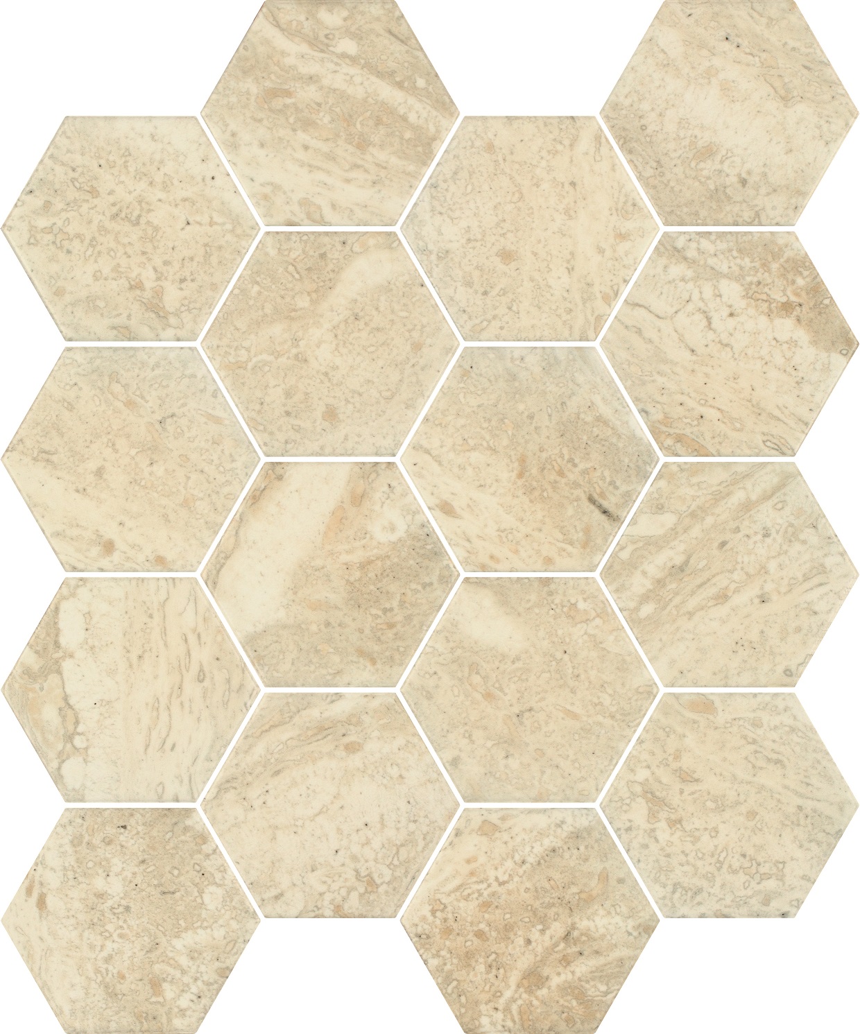 Мозаїка Sunlight Stone Beige Hexagon 220x255x6 Paradyz - Зображення 305384-09faf.jpg