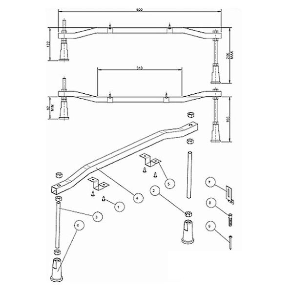 Комплект ніжок для ванни SN14, Kolo - Зображення 306644-f3c34.jpg