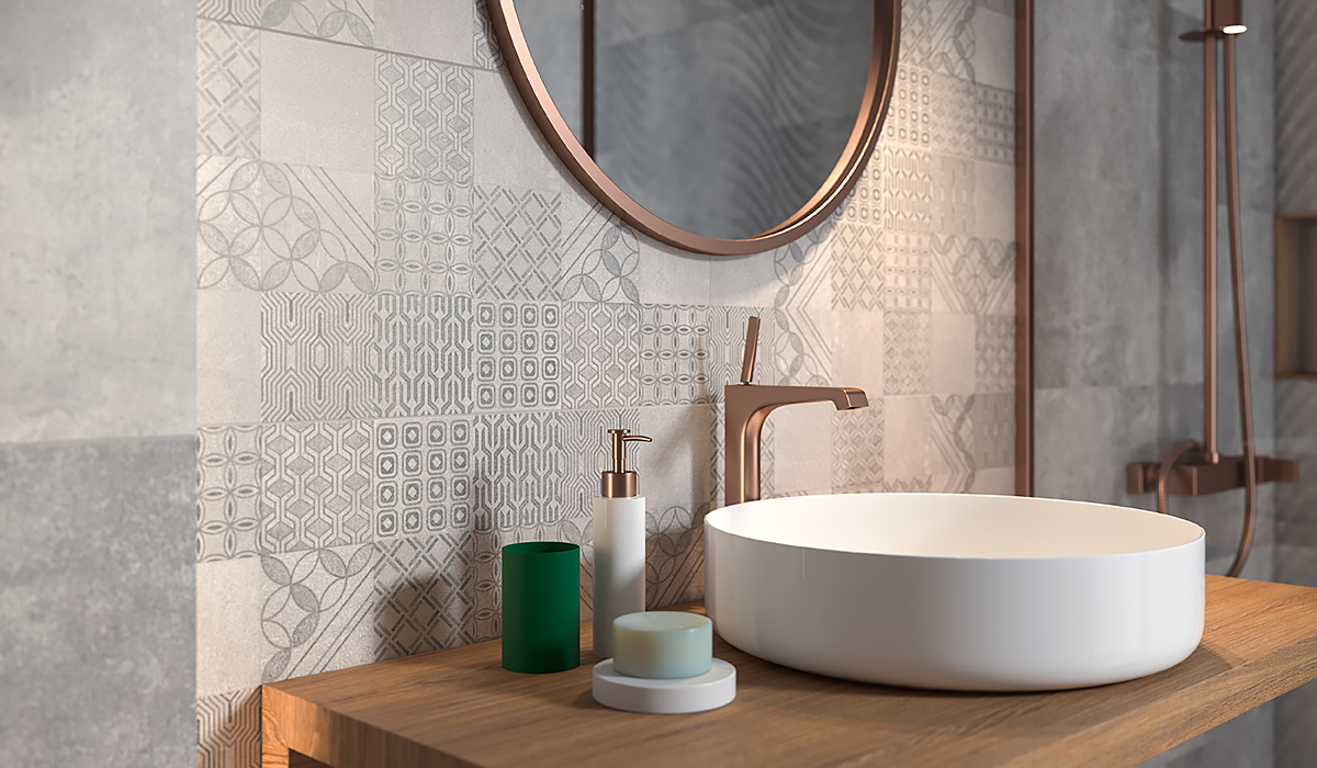 Плитка стінова Harmony Grys Patchwork 300x600x9 Paradyz - Зображення 306969-50f7a.jpg