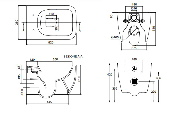 Біде підвісне Teorema 2.0 (512741) White mat, SCARABEO - Зображення 308069-ecf55.jpg